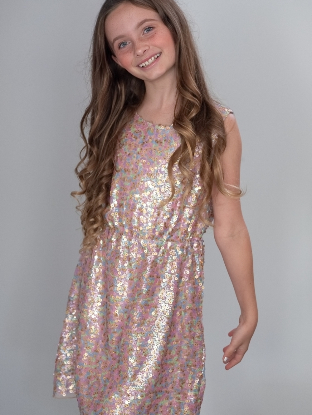 Shimmer Sequin Dress Girls Size 5-6